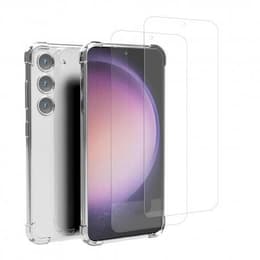 Funda Galaxy S23 y 2 protectores de pantalla - TPU - Transparente