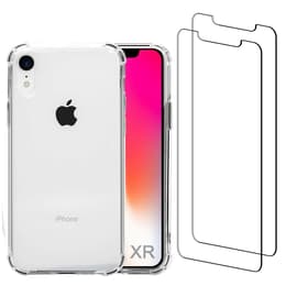 Funda iPhone XR y 2 protectores de pantalla - Plástico reciclado - Transparente