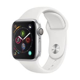 Apple Watch (Series 4) Septiembre 2018 40 mm - Aluminio Plata - Correa Deportiva Blanco