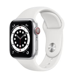 Apple Watch (Series 6) GPS + Cellular 44 mm - Aluminio Plata - Correa deportiva Blanco