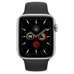 Apple Watch (Series 4) GPS 44 mm - Acero inoxidable Plata - Deportiva Negro