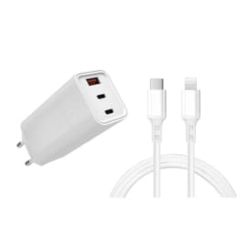 Cargador + Cable (USB-C + Lightning) 65W - WTK