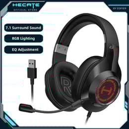 Cascos gaming con cable micrófono Hecate G2II - Negro
