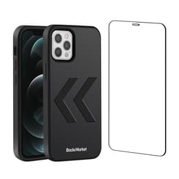 Back Market Funda iPhone 12/12 Pro y pantalla protectora - Plástico reciclado - Negro