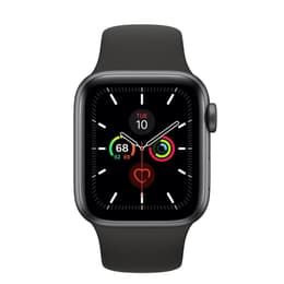 Apple Watch (Series 5) GPS 44 mm - Titanio Negro espacial - Correa deportiva Negro