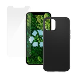 Funda iPhone 12/12 Pro y pantalla protectora - Plástico - Negro