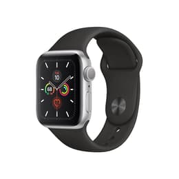 Apple Watch (Series 5) GPS 40 mm - Aluminio Plata - Correa deportiva Negro