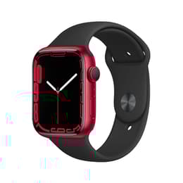 Apple Watch (Series 7) GPS 45 mm - Aluminio Rojo - Correa deportiva Negro