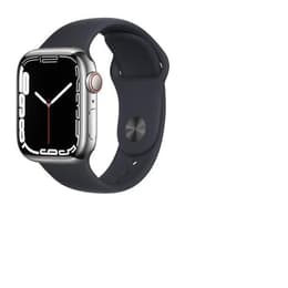 Apple Watch (Series 6) GPS + Cellular 44 mm - Acero inoxidable Plata - Correa deportiva Negro