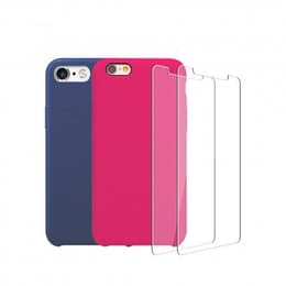 Funda iPhone 6/6s y 2 protectores de pantalla - Nano líquido - Azul