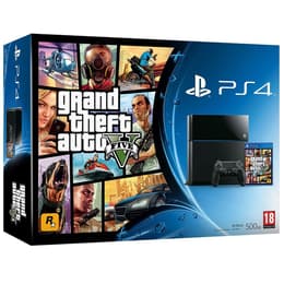 PlayStation 4 500GB - Negro + Grand Theft Auto V