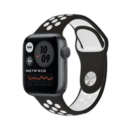 Garganta Eléctrico Caucho Apple Watch (Series 6) GPS 44 mm - Aluminio Gris espacial - Correa Nike  Sport Negro/Blanco | Back Market