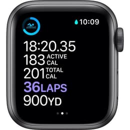 Apple Watch (Series 6) GPS 44 mm - Aluminio Gris espacial - Correa loop deportiva Negro