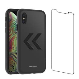 Back Market Funda iPhone X/XS y pantalla protectora - Plástico reciclado - Negro