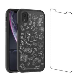 Back Market Funda iPhone XR y pantalla protectora - Plástico reciclado - Negro & Blanco