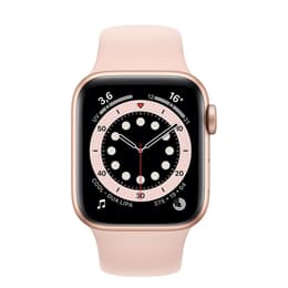 Apple Watch (Series 6) GPS 40 mm - Acero inoxidable Oro - Correa deportiva Rosa