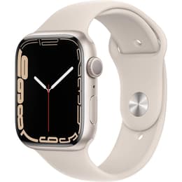 Apple Watch (Series 7) GPS 45 mm - Aluminio Plata - Correa loop deportiva Blanco estrella