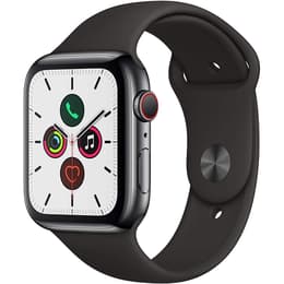 Apple Watch (Series 5) Septiembre 2019 44 mm - Acero inoxidable Negro - Correa Deportiva Negro