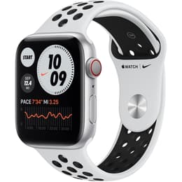 Apple Watch (Series 6) GPS + Cellular 40 mm - Aluminio Plata - Correa Deportiva Nike Platino puro/negro
