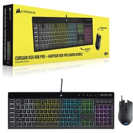 Corsair Teclado AZERTY Francés retroiluminado K55 RGB PRO