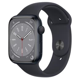 Apple Watch (Series 8) GPS 45 mm - Aluminio Medianoche - Correa deportiva Negro