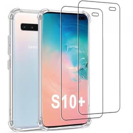 Funda Galaxy S10 Plus y 2 protectores de pantalla - - Transparente