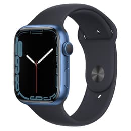 Apple Watch (Series 7) GPS + Cellular 45 mm - Aluminio Azul - Correa deportiva Negro