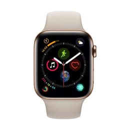 Apple Watch (Series 5) GPS 44 mm - Acero inoxidable Oro - Correa deportiva Piedra