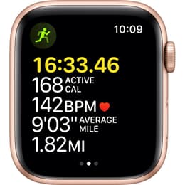 Apple Watch (Series SE) GPS 44 mm - Aluminio Oro - Correa deportiva Blanco estrella