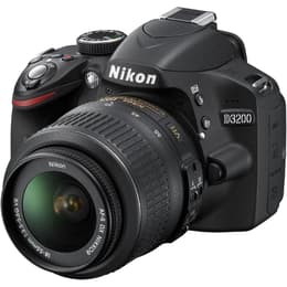 Réflex - Nikon D3200 - Negro + Objetivo AF-S DX Nikkor 27-84mm f/3.5-5.6G VR II