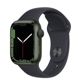 Apple Watch (Series 7) GPS 41 mm - Aluminio Verde - Correa deportiva Negro