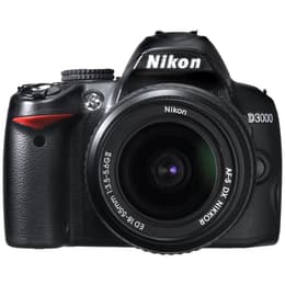 Cámara Réflex - Nikon D3000 - Negro Objetivo Nikon AF-S DX Nikkor 18-55 mm f/3.5-5.6G II | Back Market