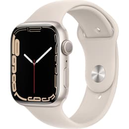 Apple Watch (Series 7) GPS 45 mm - Aluminio Oro - Correa deportiva Blanco estrella