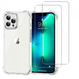 Funda iPhone 13 Pro y 2 protectores de pantalla - TPU - Transparente