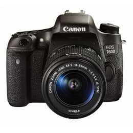 Cámara Reflex - Canon EOS 760D - Negro + Objetivo 18-55mm EFS