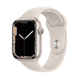 Apple Watch (Series 7) 2021 GPS + Cellular 45 mm - Acero inoxidable Blanco - Correa deportiva Blanco
