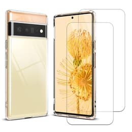Funda Google Pixel 6 Pro y 2 protectores de pantalla - TPU - Transparente