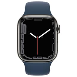 Apple Watch Series 7 (2021) GPS + Cellular 45 mm - Acero inoxidable Grafito - Correa deportiva Azul