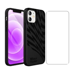 Back Market Funda iPhone 12 mini y pantalla protectora - Plástico reciclado - Negro