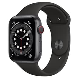 Apple Watch (Series 6) 2020 GPS + Cellular 44 mm - Aluminio Gris espacial - Negro