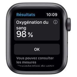 Apple Watch (Series 6) 2020 GPS + Cellular 44 mm - Aluminio Gris espacial - Negro