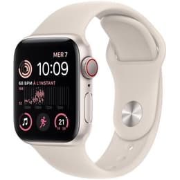 Apple Watch (Series SE) 2022 GPS + Cellular 44 mm - Aluminio Blanco estrella - Correa deportiva Blanco