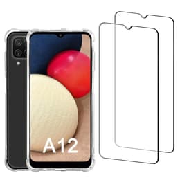 Funda Galaxy A12 y 2 protectores de pantalla - Plástico reciclado - Transparente