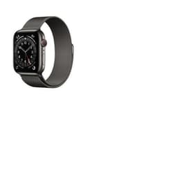 Apple Watch (Series 7) 2021 GPS 45 mm - Aluminio Negro - Pulsera Milanese Loop Plata