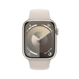 Apple Watch Series 9 (2023) GPS + Cellular 45 mm - Aluminio Blanco estrella - Correa deportiva Blanco estrella