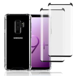 Funda Galaxy S9 Plus y 2 protectores de pantalla - Plástico reciclado - Transparente