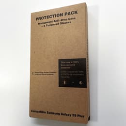 Funda Galaxy S9 Plus y 2 protectores de pantalla - Plástico reciclado - Transparente