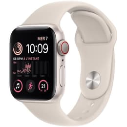 Apple Watch (Series SE) 2022 GPS 44 mm - Aluminio Blanco estrella - Correa deportiva Blanco estrella