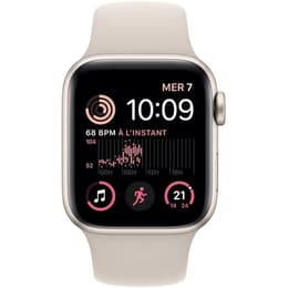 Apple Watch (Series SE) 2022 GPS 44 mm - Aluminio Blanco estrella - Correa deportiva Blanco estrella