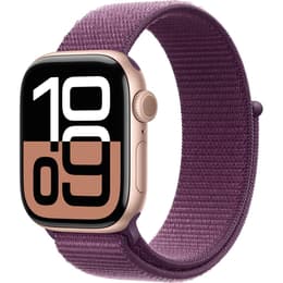 Apple Watch Series 10 (2024) GPS + Cellular 42 mm - Aluminio Oro rosa - Correa loop deportiva Púrpura